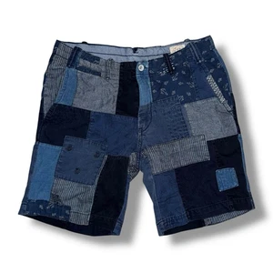 Polo Ralph Lauren Naval Tailors Indigo Patchwork Shorts Men’s 32 Cotton - Picture 1 of 8