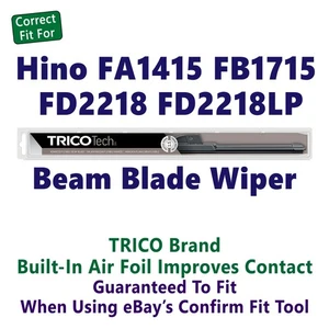 Wiper Blade (Qty 1) Beam 1993-1997 Hino FA1415 FB1715 FD2218 FD2218LP - 19190 - Picture 1 of 11