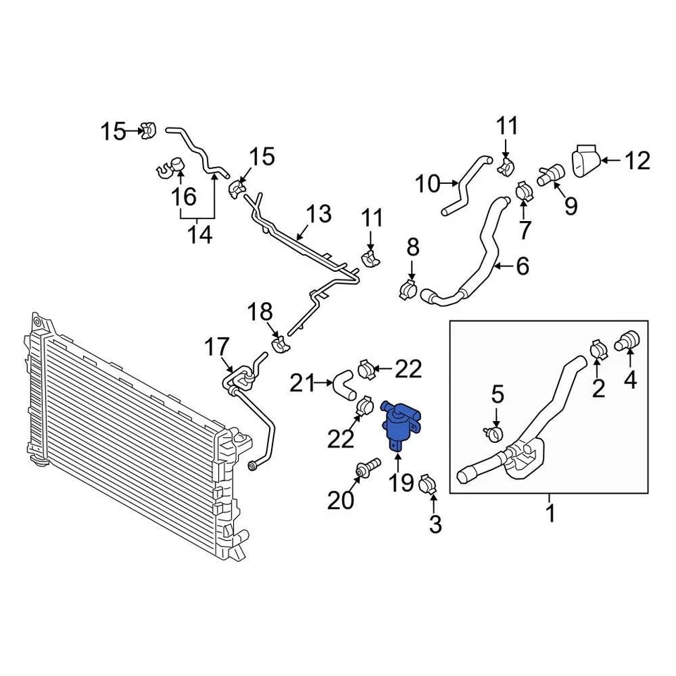 For Audi SQ7 2020-2024 Audi Engine Coolant Control Valve Foto 1 de 4