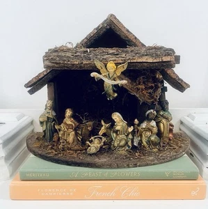 Vtg Italian Nativity Set Christmas Manger Scene 9 Figures Jesus Italy Crèche - Picture 1 of 10