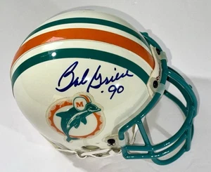 Bob Griese signierter Miami Dolphins Mini Helm Riddell Football Beckett Echtheitszertifikat - Bild 1 von 10
