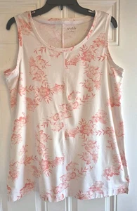WONDERLY STUDIO Wildleder Stretch Strick Tank Top - L - U-Ausschnitt, Slvls, belüfteter Saum - Bild 1 von 4
