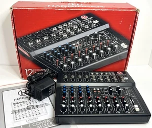 Harbinger L1202FX Negro 12 Canales Inalámbrico Compacto Analógico Mezclador con Fuente de Alimentación - Imagen 1 de 14