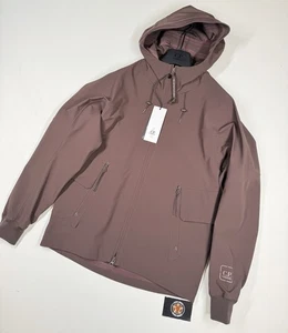 CP COMPANY 004A METROPOLIS SERIES METROSHELL HOODED JACKET IN RUM & RAISE-XXXL - Picture 1 of 11