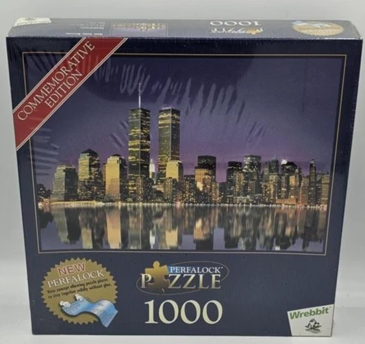 Wrebbit Commemorative Edition NY City Skyline 1000 PC Perfalock Jigsaw Puzzle