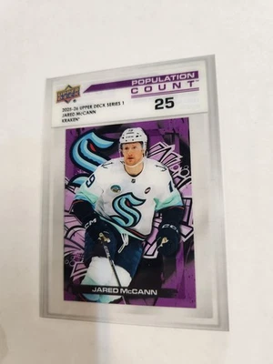 2025-26 UD Series 1 Jared McCann Population Count 25!  Card #PC-14 - Image 1 of 2