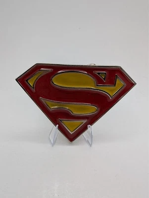 Hebilla de cinturón Superman — Logo DC Comics — Rojo y amarillo — Usado buen estado Foto 1 de 2