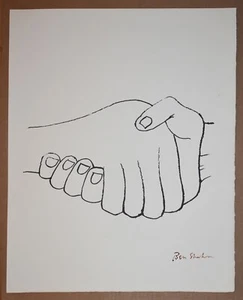 Litografía original firmada Rilke Portfolio VIII artista estadounidense listado BEN SHAHN - Imagen 1 de 5
