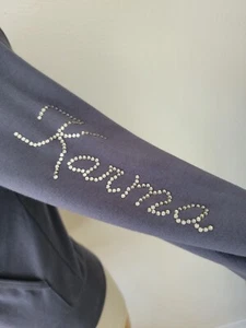 Troo Zip Up Yoga Hoodie Bling Budda And Karma Grey Size Small/XS New - Picture 1 of 11