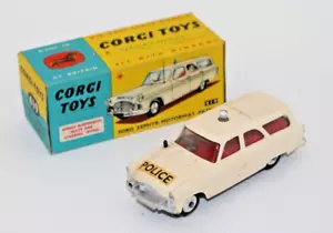 Corgi Car Toys Ford Zephyr Motorway Patrol Model 419 Original In Box White GREAT - Picture 1 of 8