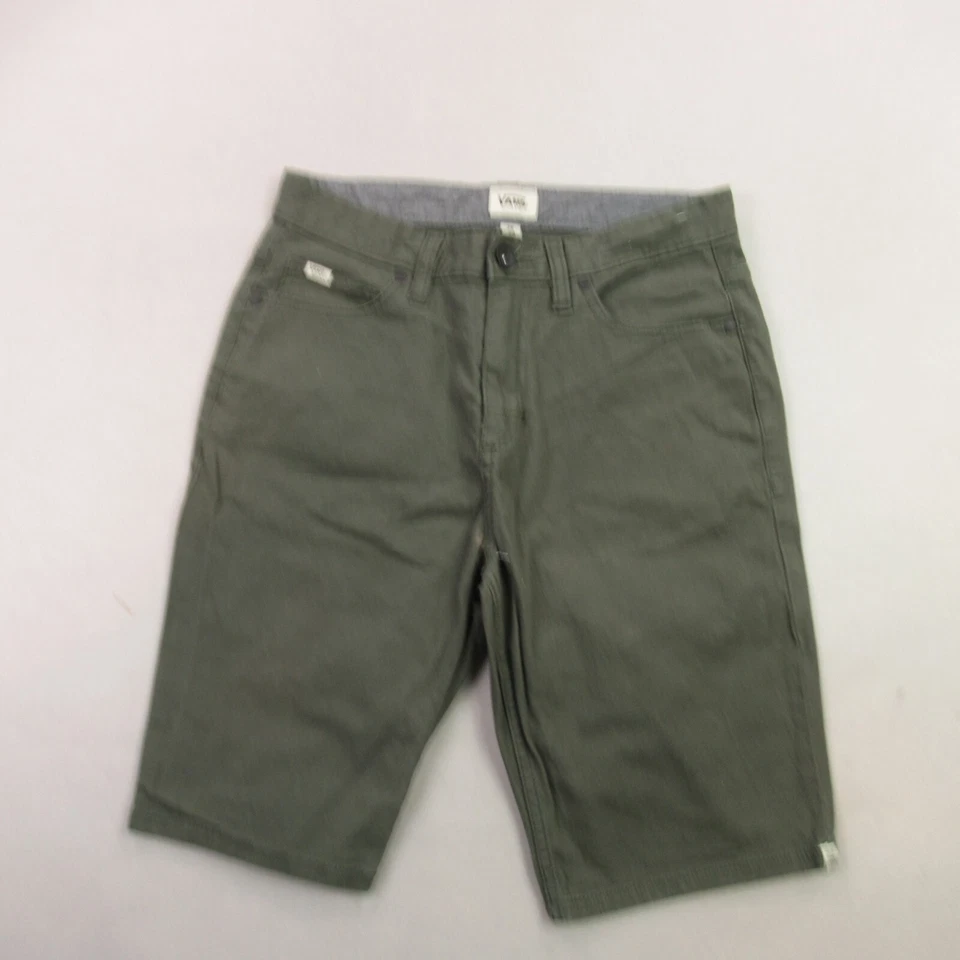 Vans Shorts Boys 28 Pockets Casual Lightweight Green Chino - Image 1 of 4