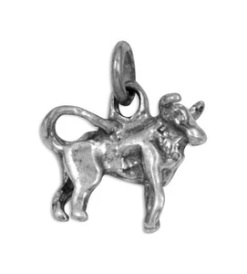 Silber Stier Halskette, Bulle, 925 Sterlingsilber Tierkreis Anhänger - S-662 - Bild 1 von 1