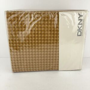 DKNY Donna Karan Foulard Diamond King Flat Sheet Modern Classics Orange Red 