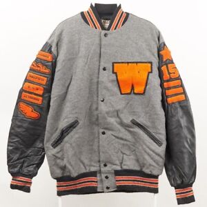 Vintage Letterman Varsity Jacket Baseball College Wool Leather DeLong USA