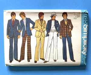 vint Simplicity Pattern #6785 Men's SUIT Sz Chest 42 & 44 Uncut, 1974 - Picture 1 of 1