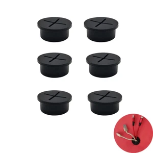 6 Pcs Cable Cord Grommet 1 Inch Flexible Wire Rubber Grommets Flexible Silicone - Picture 1 of 12