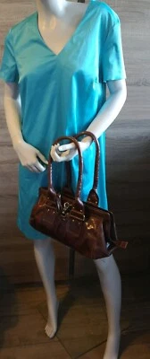 Sac à main femme Manfield en cuir marron de haute qualité - Photo 1/4