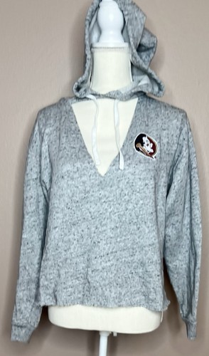 UNDERCOVER Felpa con cappuccio rosa Victoria’s Secret Medium 5th & Ocean Florida State FSU grigia