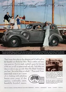 1935 Pontiac berlina ""Something Cool"" stampa a colori originale annuncio" - Foto 1 di 1