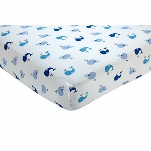 Sábana de cuna ajustada para bebé Nautica Kids Brody - ballenas - Imagen 1 de 1