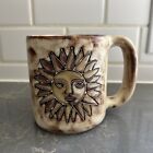Mara Mexico Sun Moon Mug Coffee Cup Mexico Art Pottery Stars Celestial Signed