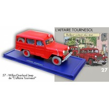 TINTIN THE CALCULUS AFFAIR FIRREMAN JEEP BLUE BOX DIECAST 1/43 SCALE VEHICLE