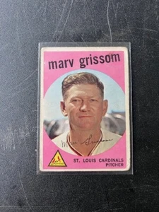 1959 TOPPS BASEBALL SET-BREAK #243 MARV GRISSOM - Picture 1 of 2