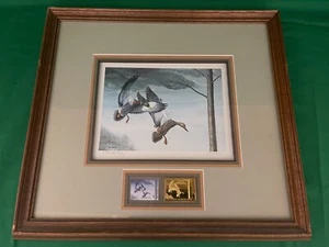 Impresión de estampillas de pato del estado de Kentucky 1985 - Mallards - por Ray Harm Medallion Ed. + - Imagen 1 de 3