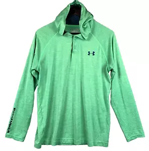 UNDER ARMOUR Hoodie Mens Sz Medium Green Loose Heatgear Fitness Athleisure Light - Picture 1 of 19
