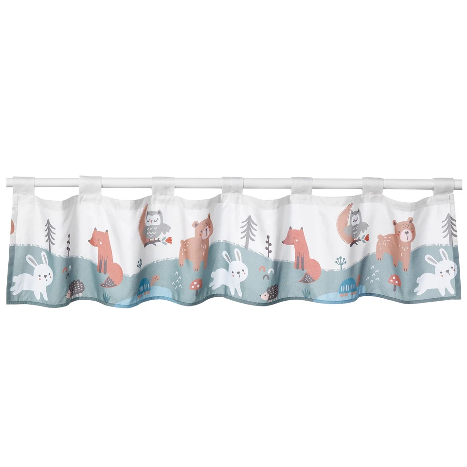 Cenefa de ventana de vivero verde salvia/crema alfabeto animal originales para dormir Foto 1 de 3