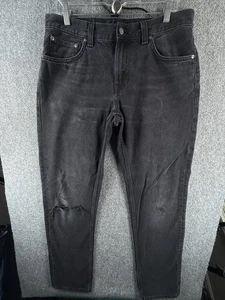 Pantalones de mezclilla Nudie Jeans para hombre Gritty Jackson usados círculo negro algodón ACTL 33X33 - Imagen 1 de 21