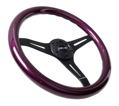 NRG ST-015BK-PP ST-015BK-PP Classic Wood Grain Steering Wheel Purple Foto 1 de 3