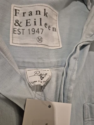 Frank & Eileen RORY Denim Maxi Shirt Dress Medium Distressed Vintage Stonewash - Image 1 of 4