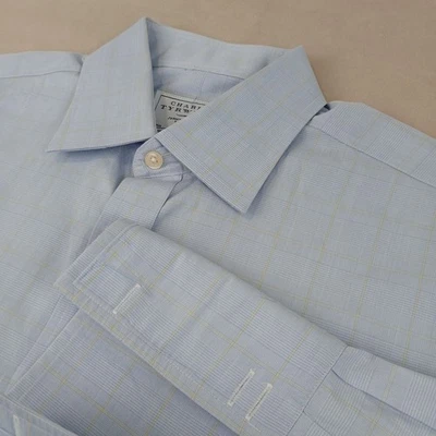 Camisa Charles Tyrwhitt 16 35 Para Hombre Puño Francés Glenn Cuadros 23x30 Tejido DEFECTUOSO Foto 1 de 4