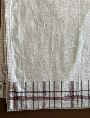 HOJA SUPERIOR WOOLRICH HOME FRANELA GRUESA A CUADROS CREMA SOLO USADA EN EXCELENTE ESTADO Foto 1 de 4