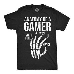 Camisetas divertidas para hombre Anatomía de un jugador sarcástico videojuegos camiseta para hombre - Imagen 1 de 7