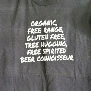 Adult BEER CONNOISSEUR T-SHIRT Dark Gray Size M - Imagen 1 de 4