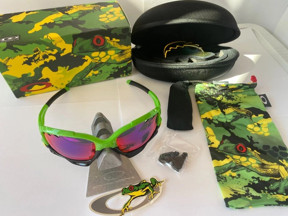 Novo Óculos de Sol Oakley Jawbone Jupiter Camuflado Verde +Vermelho Irídio + Amarelo 24-255 - Imagem 1 de 4