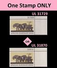 US 1388 Naturgeschichte afrikanische Elefantenherde 6c Platte einzeln postfrisch 1970