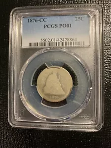 1876 CC Seated Liberty Quarter PCGS PO01 Poor Lowball Type Set Carson City - Picture 1 of 2