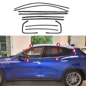 Windows Strip Sill Molding Cover For Maserati Levante 2017-2023 Black Titanium - Bild 1 von 18