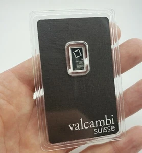 Valcambi 1g Platinum Bullion Bar Suisse Pt 999 Fine Pure 999.5 Certified Assayer - Picture 1 of 5