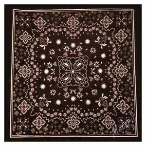 Bandana PAISLEY nero bianco foulard sciarpa biker scarf headwrap D21 - Foto 1 di 1
