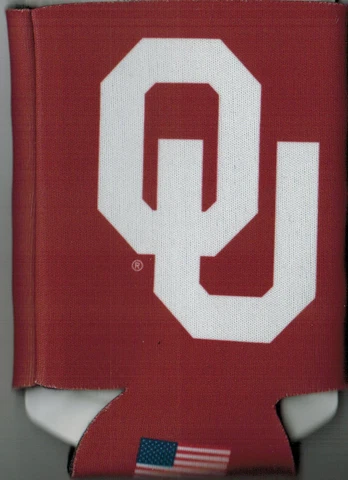 OU Oklahoma Sooners Beer Soda Can Cooler Koozie Made in USA Ships from USA Cover