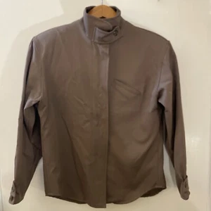 Anne Kline ll Women’s Brown 100% Wool Blouse/Jacket Upper Pocket Size (S) - Picture 1 of 24