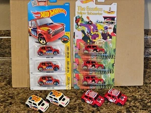 Hot Wheels Lot of 10 Morris Mini Cooper Red White Art Cars Beatles - Picture 1 of 3