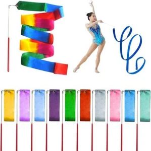 20 PCS 6. 6Ft Gymnastics Ribbon Multi-Colored Dance Ribbon Streamers Kids Art - Picture 1 of 12