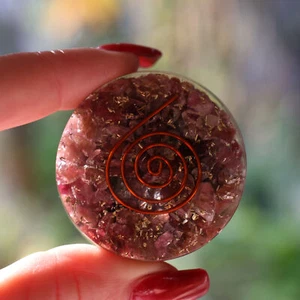 Genuine Raw Ruby Orgone Tower Buster 1.75 Inch 5g & EMF Protection - Picture 1 of 6