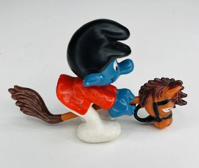 Figura PVC Caballo Pitufo Vintage Años 80 Pitufos Foto 1 de 4