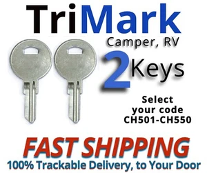 Trimark Keys Camper RV Motorhome Replacement Key Cut to your Code CH501-CH550 - Picture 1 of 4